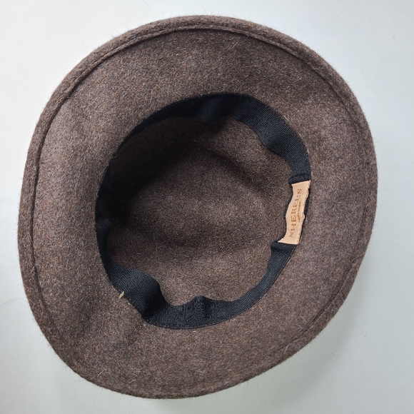 Sherel's New York Brown Tan Mohair Wool-Blend Vintage Fedora Hat - Picture 3 of 7